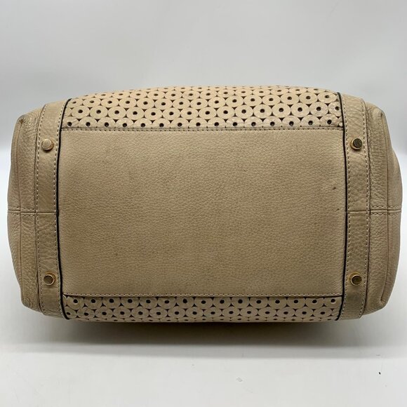 Kate Spade Mercer Isle Sloan Goose Egg Leather Die Cut Satchel Bag - Picture 5 of 13